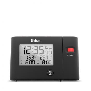 Reloj Despertador Digital Mebus 25795 con Radio, Color Negro