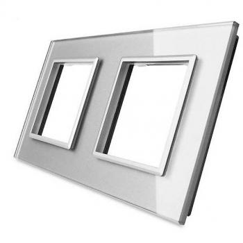 LEDBOX Frontal cristal gris 2x huecos