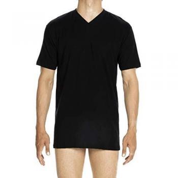 HOM - Hombres - Camiseta Cuello en V 'Hilary' - T-Shirt Black - tamaño S