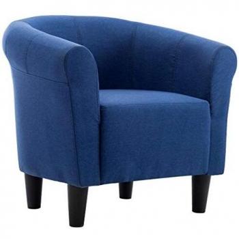vidaXL Sillón Azul Tela