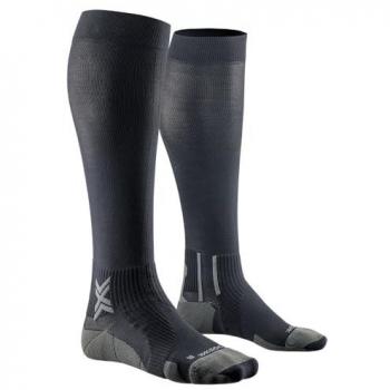 X-Socks Calcetines de Running Perform OTC Gris/Negro, Unisex adulto, Talla 39-41