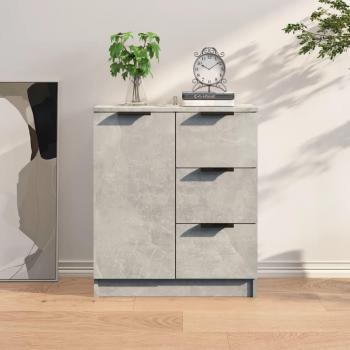 Armario de hormigón gris 60x30x70 cm madera multicapa