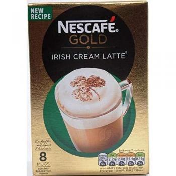 Nescafe Gold Irish Cream Latte Instant Coffee Sachets, 24 Pack Bundle