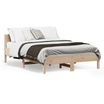 Cama sin colchón 135x190 cm en madera maciza de pino Vidaxl Marrón