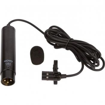 Movo Photo LV8-C XLR Premium Cardioid Lavalier Microphone, 48V Phantom Power