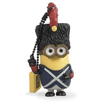 Tribe Los Minions Despicable Me Vive Le Minion - Memoria USB 2.0 de 8 GB Pendrive Flash Drive de Goma con Llavero, Multicolor