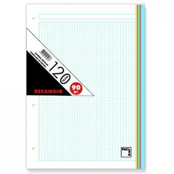 Pacsa 21180 - Recambio 90 g, A4, 120 hojas