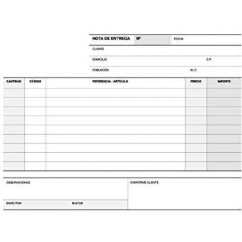 APLI 12694 - Talonario entrega 1/4 apaisado triplicado
