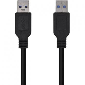 Cable USB 3.0 Aisens A105-0448 - Tipo A Macho a Tipo A Macho - 3 metros - Negro