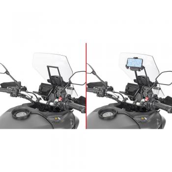 Givi Soporte Detrás Cúpula para Yamaha Tracer 9 (2021) con sistema de montaje para parabrisas y navegación