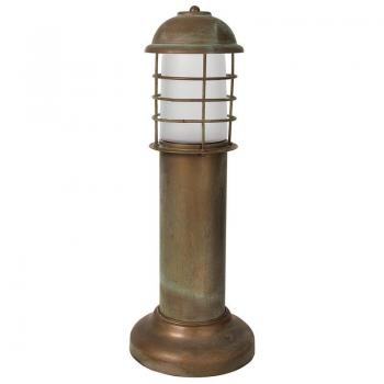 Baliza Vintage ISEO IP65 E27 Diámetro 100x510 Latón Envejecido