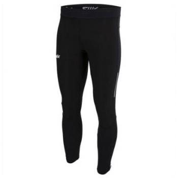 Collant thermique SWIX FOCUS WIND TIGHTS homme (noir) - Mallas térmicas para hombre, color negro, con protección contra el viento, fabricadas con material técnico que proporciona calor y transpirabilidad