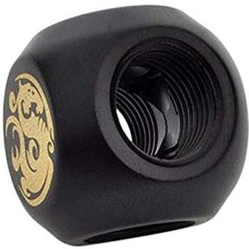 Adaptador T Bitspower 3x G1/4 IG - Carbono Negro