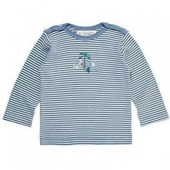 Sense Organics LUNA Baby Langarmshirt mit Schlupfkragen-Camiseta de manga larga Bebé-Niñas    Blau
