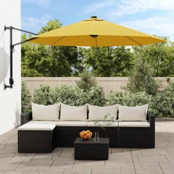 Sombrilla de pared vidaXL 290 cm Color Verde, Azul, Rojo, Amarillo