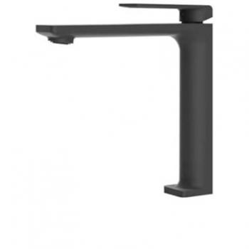 Grifo de Lavabo Monomando Alto Mice - Grifería de Baño Color Negro Mate