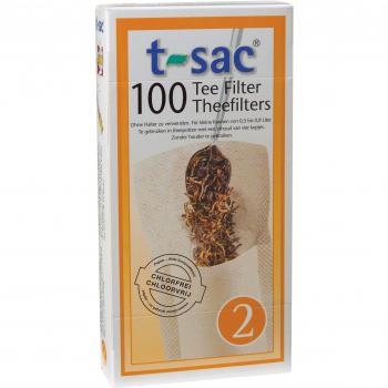 T-Sac No. 2 Tea Filters - 100 Count, Biodegradable and Disposable