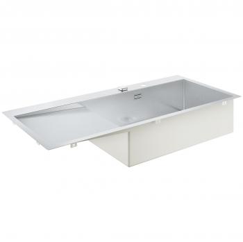 Fregadero de acero inoxidable GROHE K1000 con drainer 116x52 cm - diseño impecable y rendimiento duradero