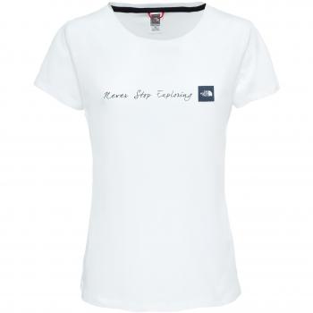 The North Face Never Stop Exploring Camiseta, Mujer, TNF White, L