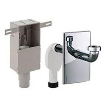 Sifón botella para lavabo Geberit, material plástico, diseño compacto, fácil instalación, compatible con la mayoría de lavabos estándar, sistema de drenaje eficiente