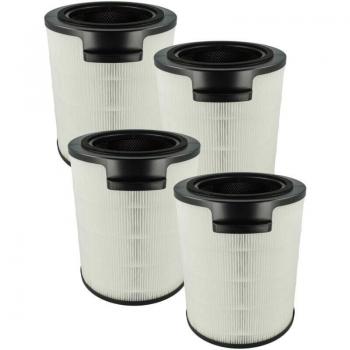 4x Filtro de Carbón Activo HEPA 13 Compatible con Purificador de Aire Philips AMF870 y AMF765 - Negro/Blanco - Vhbw