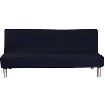 Jian Ya Na - Funda plegable para sofá cama, color liso, sin brazos, tela elástica de poliéster