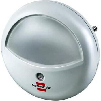 Brennenstuhl 152171 1173210, Luz LED Nocturna OL con Sensor crepuscular, Forma Redonda, blanco