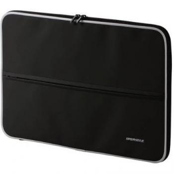 Elecom Europe Zeroshock - Funda para portátiles de Poliuretano de 8,9 a 10, Color Negro con Compartimento para Accesorios.