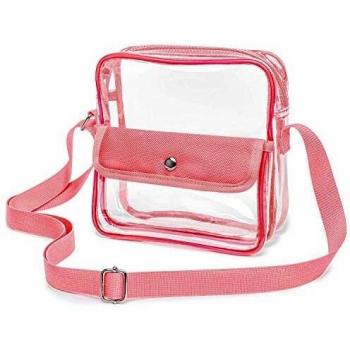 SPEEDEVE Bolso Bandolera Transparente Impermeable para Mujer, Rosa