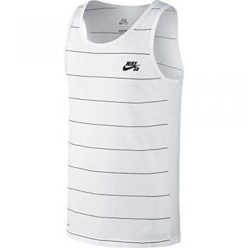 Nike SB Dri-Fit Yarn Dye Tank - Camiseta sin mangas para hombre, color blanco, talla M