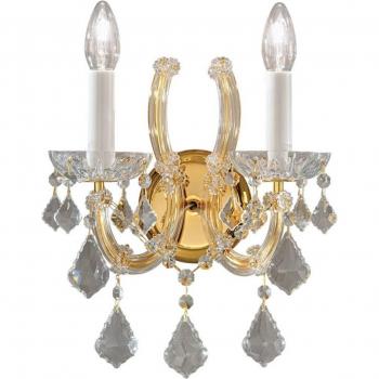 Aplique de cristal MARIA LOUISE Oro de 24 quilates 2 bombillas