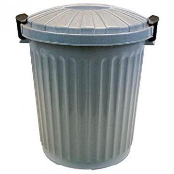 Cubo de basura Oscar de 43 litros, Granito, con tapa y asas, dimensiones ø420x480 mm