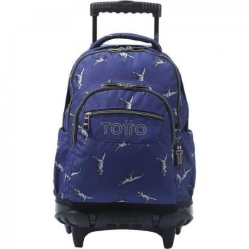 Mochila Totto Ruedas Azul Lines