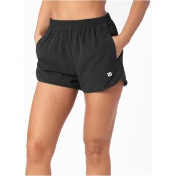 Pantalón Corto de Pádel Wilson Team Negro Mujer - Ligero, transpirable, ajuste cómodo, diseño moderno, tecnología de secado rápido