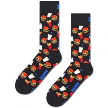 Calcetines Happy Socks Hamburger Negro Rojo Azul Oscuro 47-51 Unisex Multicolor