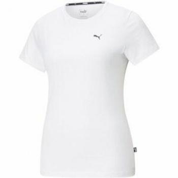 Puma Women's Essentials Small Logo T-Shirt - White Cotton, Size M