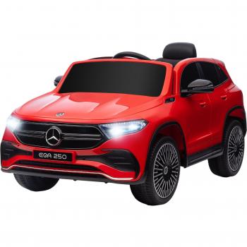 HOMCOM Coche Eléctrico para Niños Mercedes-Benz EQA 12V con Control Remoto, Música, Bocina y Velocidades de 3-8 km/h - Medidas: 111,5