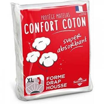 Protege-matelas Confortable 90x190 cm, 80% Algodón, Ultra Absorbente, Lavable a Máquina
