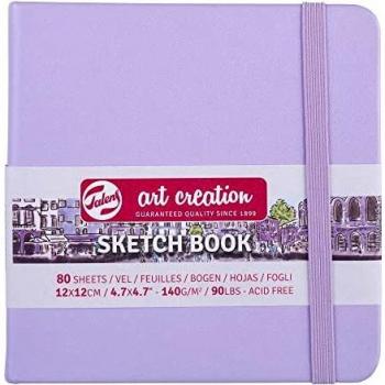Cuaderno de bocetos Talens Art Creation 12 x 12 cm, 140 g/m², pastel violeta, 80 hojas