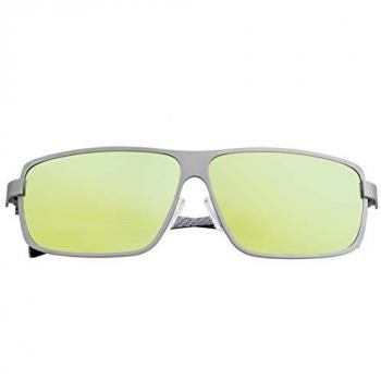 Breed Finlay Titanium Polarized Sunglasses - Silver & Yellow - One Size