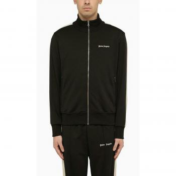 Palm Angels Men's Logo Cotton Sweatshirt in Black | Size XL | PMBA080S24FLE004