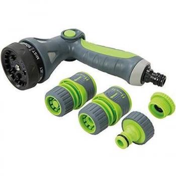 Set de Pistola de Riego Engomada con Conectores Rápidos - 5 Piezas Silverline 829557