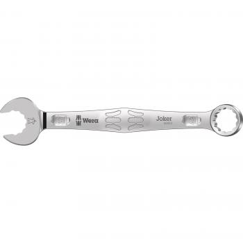 Llave combinada Joker 6003 de anillo y boca 27 mm, longitud 300 mm, fabricada en acero con forma a cv