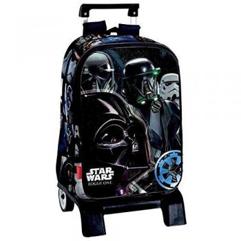 Montichelvo Star Wars Rogue One Carro Mochila Infantil, 41 cm, Negro