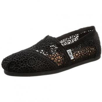 TOMS Women Alpargata Mujer, Negro Black Moroccan Crochet 000, 40 EU