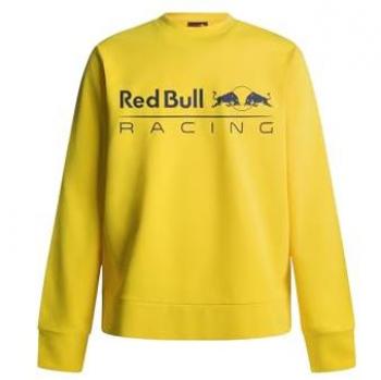 Sudadera unisex Red Bull Racing x Pepe Jeans cuello redondo con logo estampado, color amarillo gris, talla XL