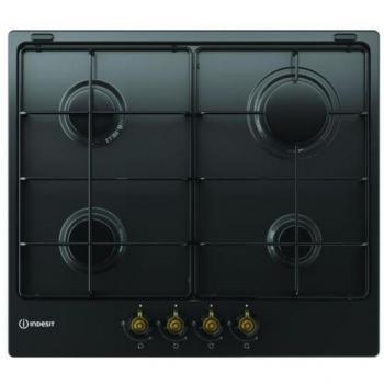 Indesit Piano de Cocina a Gas Empotrable 58 cm Antracita 4 Quemadores
