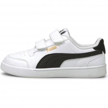 Puma Shuffle V PS Low Top Kids' Basketball Sneakers with Velcro Closure