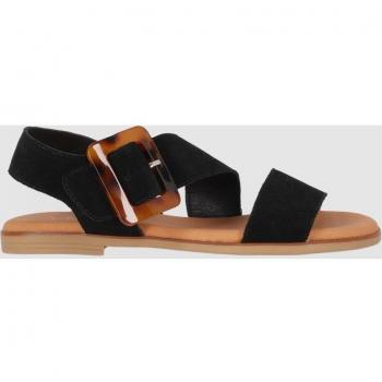 Sandalias planas de piel Chika10 Leather NAIRA 20 Negro/Black
