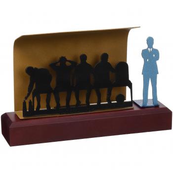 Art-Trophies TP428 Trofeo Banquillo De Fútbol, Dorado, 13 cm